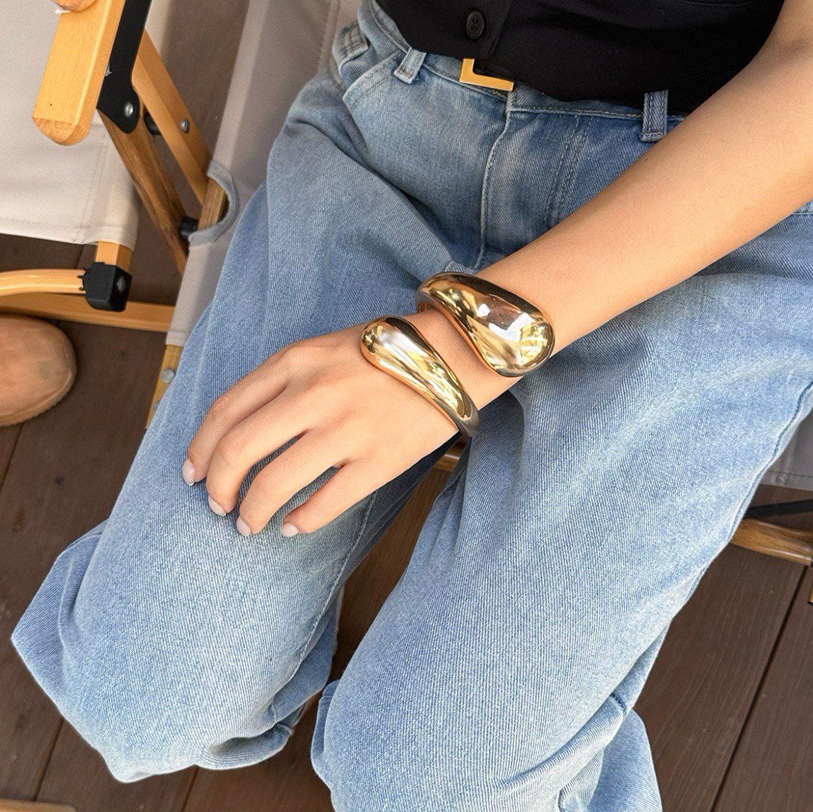 Большой каплевидный браслет