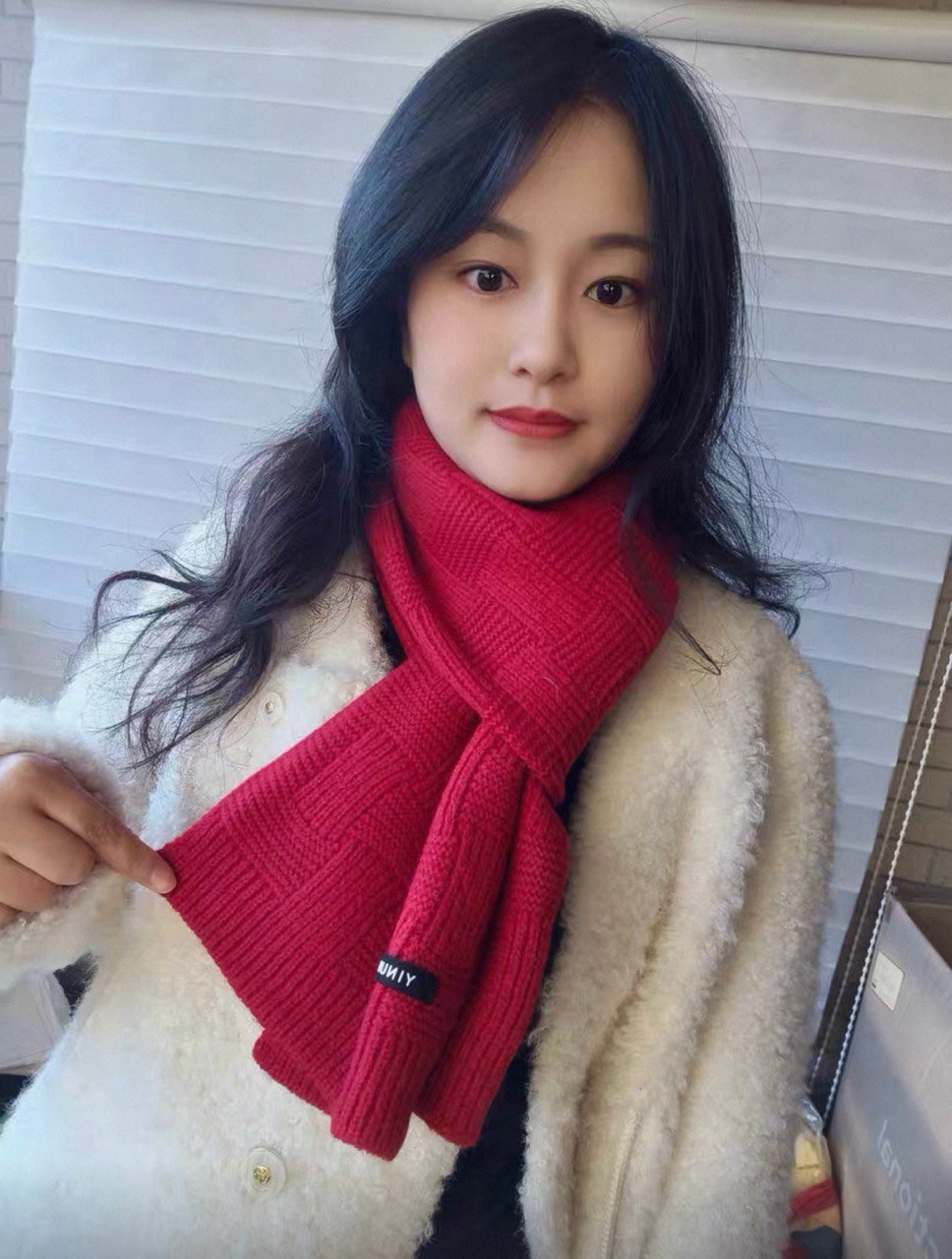 Красный уют — Вязаный Шарф — изображение 3