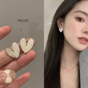 Серьги в форме глазурованных сердец