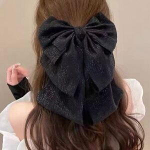 Крупные женские заколки из жатого ситца