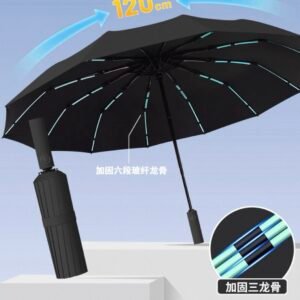 Зонт с прочным карабином и усиленными спицами (3х)