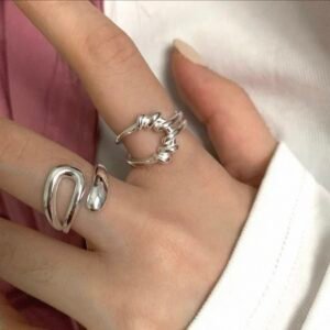 Геометрические ажурные кольца